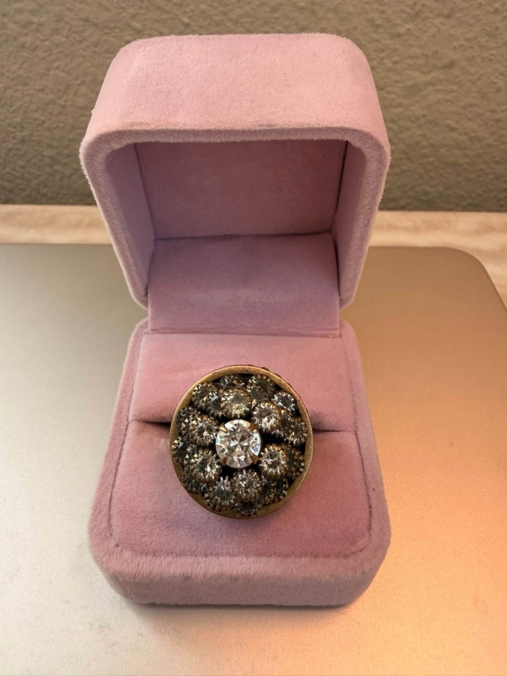 French Kande Crystal Statement Ring